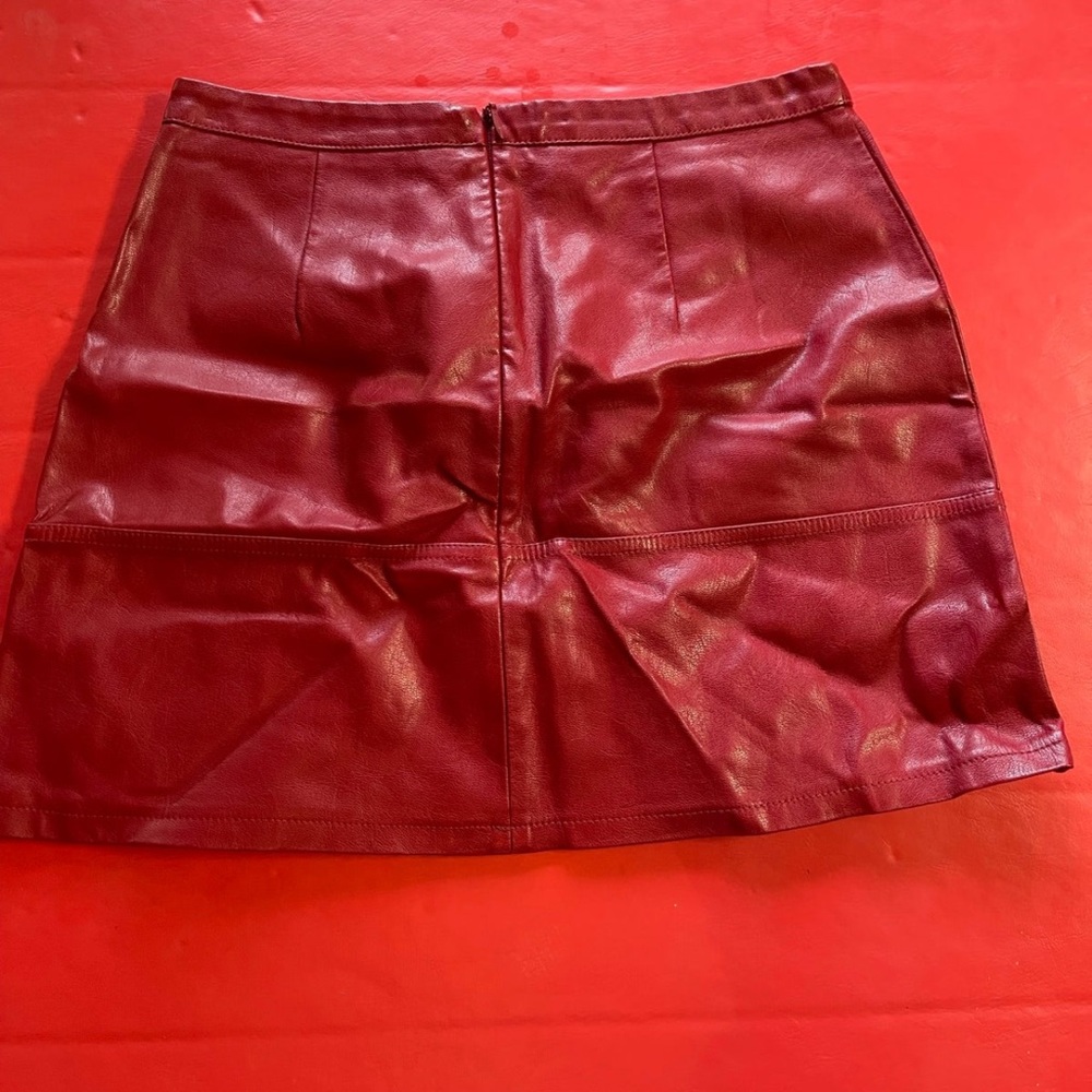 PLeather Skirt in red size 10